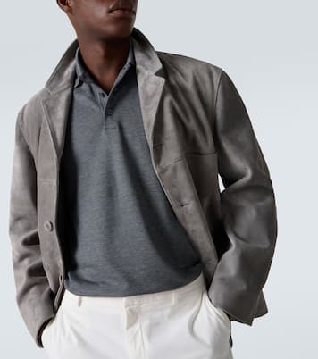 Cotton and silk piqué polo shirt | Zegna