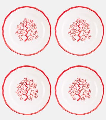 Coral painted ceramic tray | Les-Ottomans