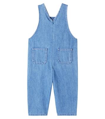 Baby - Salopette di jeans Web Stripe | Gucci Kids