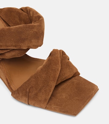 Twisted Cantilever 80 suede mules | Rick Owens