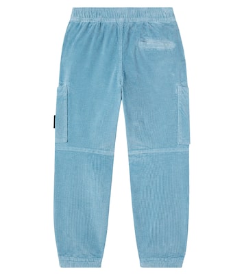 Compass cotton-blend corduroy cargo pants | Stone Island Junior