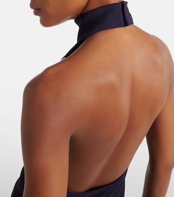 Asymmetric halterneck maxi dress | Alaïa