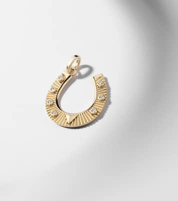 18kt gold pendant with diamonds | FoundRae