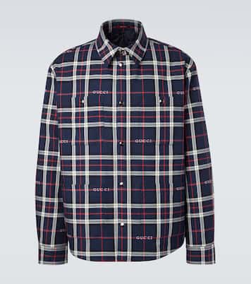 Chemise en coton à carreaux plaid | Gucci