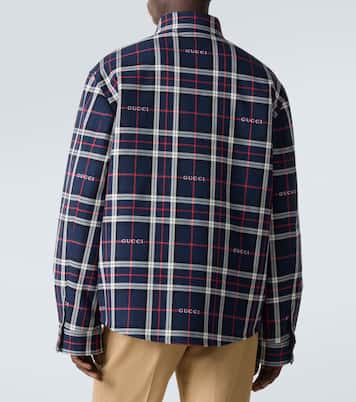Chemise en coton à carreaux plaid | Gucci