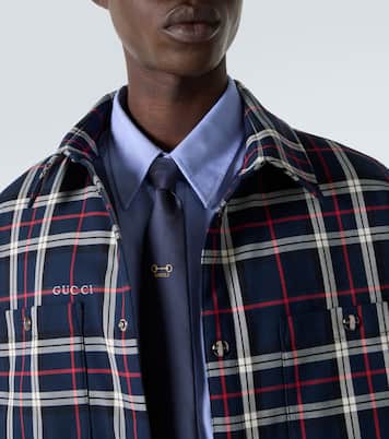Chemise en coton à carreaux plaid | Gucci