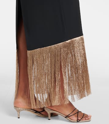 Berlin fringed crêpe cady maxi dress | Taller Marmo