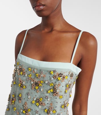 Abito midi Palla in tulle di pizzo | Costarellos