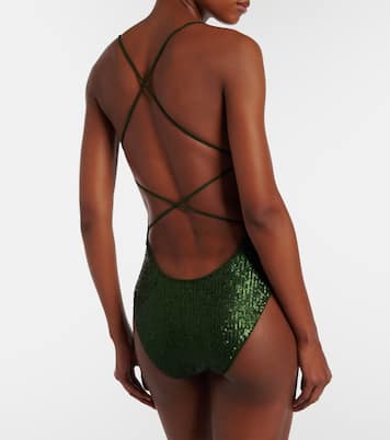 Costume intero Fara con paillettes | Norma Kamali