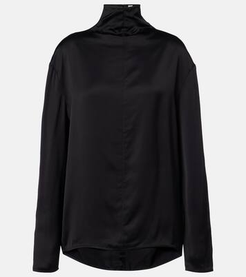 Turtleneck satin top | Toteme