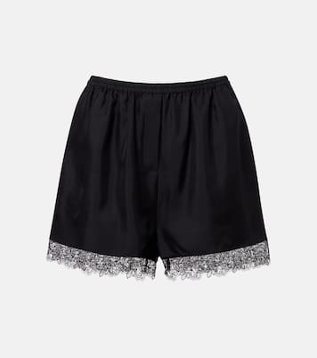 Shorts aus Seide mit Spitze | Róhe