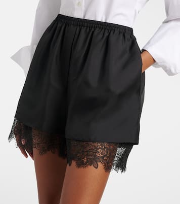 Shorts aus Seide mit Spitze | Róhe