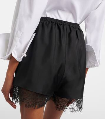 Shorts aus Seide mit Spitze | Róhe