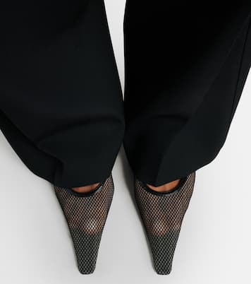 Leather-trimmed mesh mules | Victoria Beckham