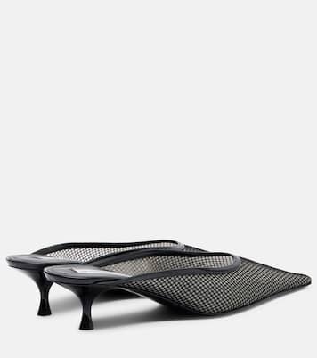 Leather-trimmed mesh mules | Victoria Beckham