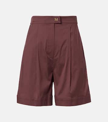 Medeola pleated cotton-blend shorts | Max Mara