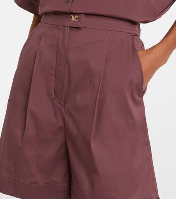 Medeola pleated cotton-blend shorts | Max Mara