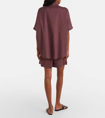 Medeola pleated cotton-blend shorts | Max Mara