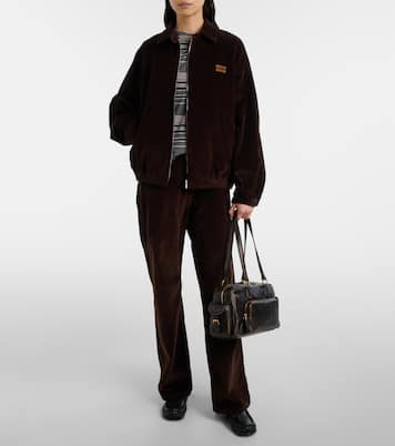 Pocket leather shoulder bag | Miu Miu