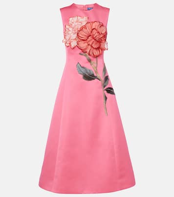 Cleo floral-appliqué cocktail dress | Leo Lin