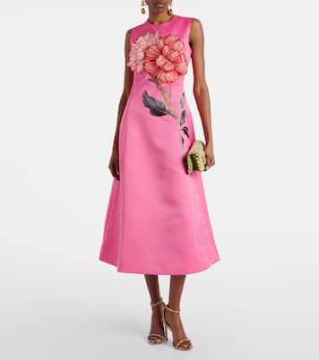 Cleo floral-appliqué cocktail dress | Leo Lin