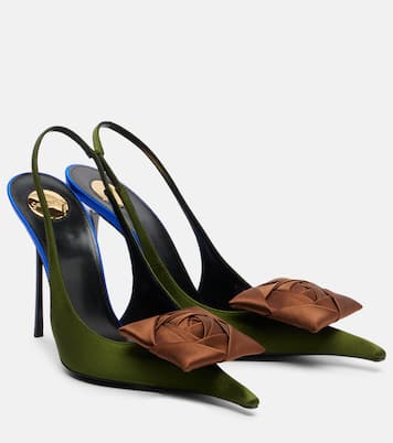 Slingback-Pumps Amalia 110 aus Satin | Saint Laurent