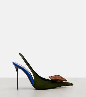 Slingback-Pumps Amalia 110 aus Satin | Saint Laurent