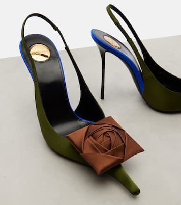 Slingback-Pumps Amalia 110 aus Satin | Saint Laurent