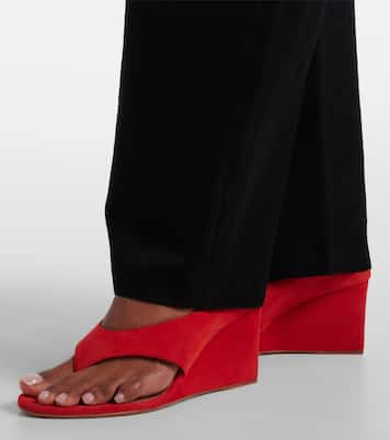 Wedge-Sandalen Cube aus Veloursleder | Alaïa