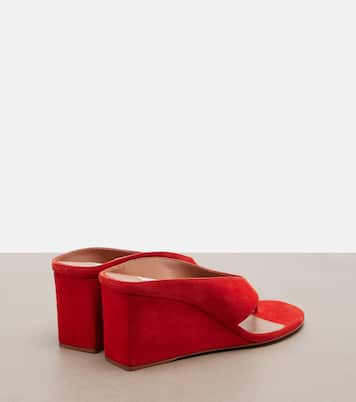 Wedge-Sandalen Cube aus Veloursleder | Alaïa