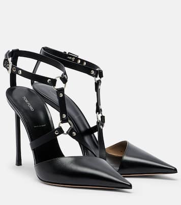 Harness leather slingback pumps | Tom Ford