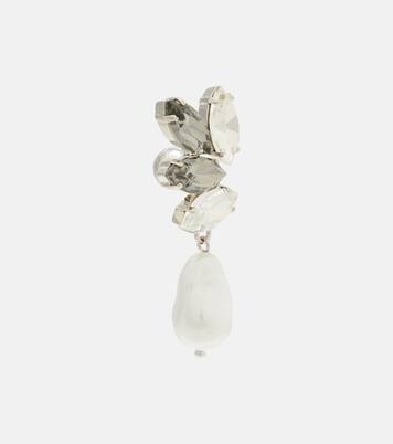 Embellished faux-pearl drop earrings | Erdem