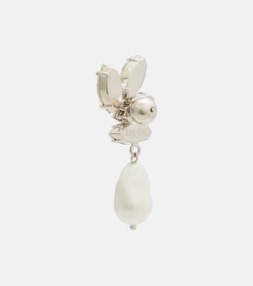 Embellished faux-pearl drop earrings | Erdem