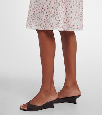 Falda midi Charlotte de algodón floral | Posse