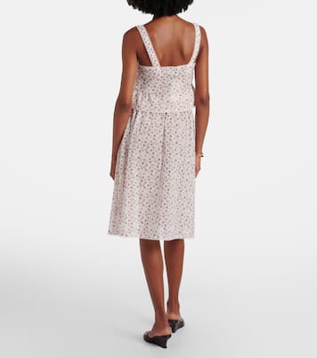 Falda midi Charlotte de algodón floral | Posse