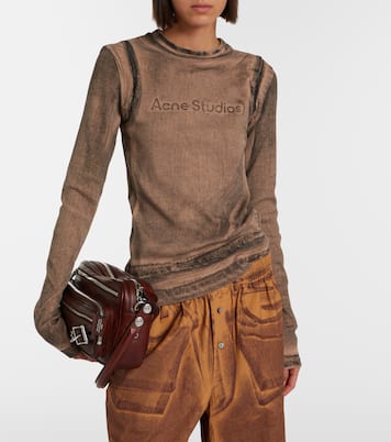 Top in misto cotone con stampa | Acne Studios