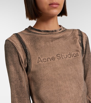 Top in misto cotone con stampa | Acne Studios