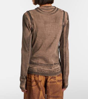 Top in misto cotone con stampa | Acne Studios