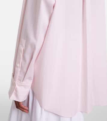Striped Power floral-appliqué cotton-blend blouse | Dorothee Schumacher