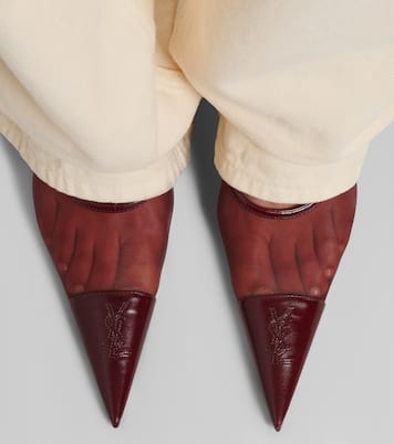 Renée mesh and leather mules | Saint Laurent