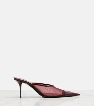 Renée mesh and leather mules | Saint Laurent