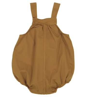Baby Flury cotton twill bodysuit | Caramel