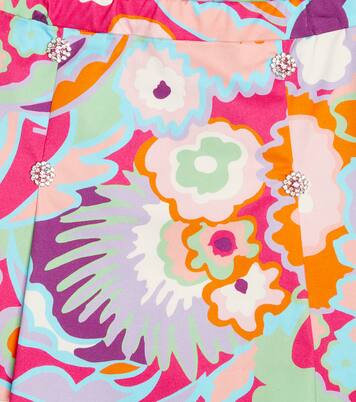 Floral printed embellished skirt | Dolce&Gabbana Kids