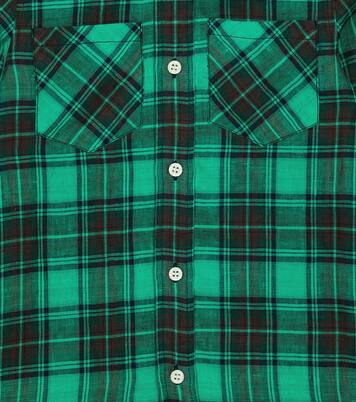 Altman checked linen shirt | Bonpoint