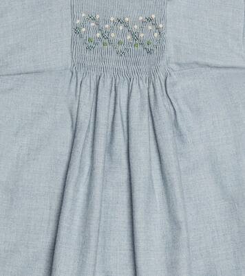 Baby Pais cotton twill and wool dress | Bonpoint