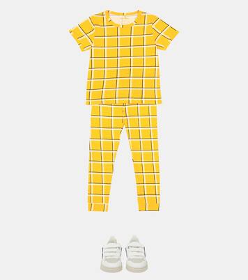 Checked cotton T-shirt | Mini Rodini