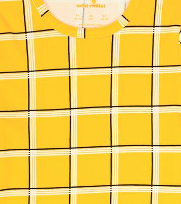 Checked cotton T-shirt | Mini Rodini