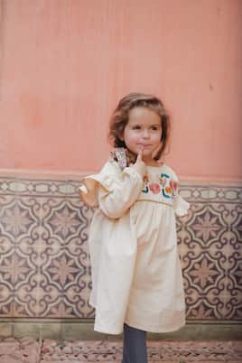 Illia embroidered corduroy dress | Louise Misha