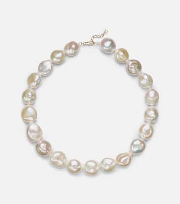 14kt gold necklace with pearls  | Mateo