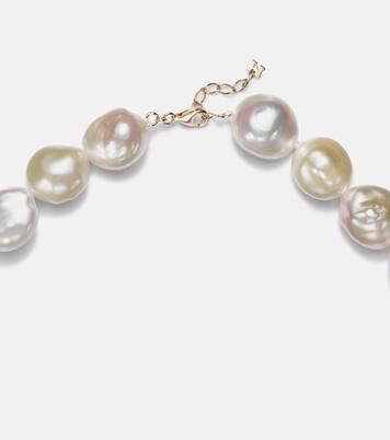 14kt gold necklace with pearls  | Mateo